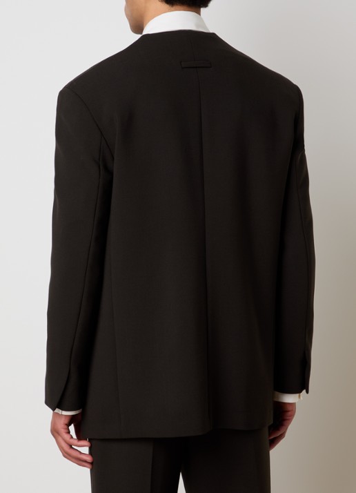 Fear of God Regular fit colbert in wolblend met steekzakken - achterkant 6 donkerbruin