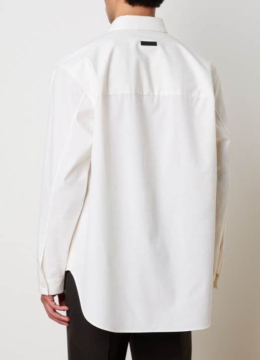 Fear of God Regular fit overhemd in wolblend met stretch - achterkant 3 creme