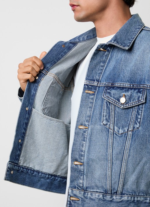 Fear of God Spijkerjas met steekzakken - detail 3 indigo