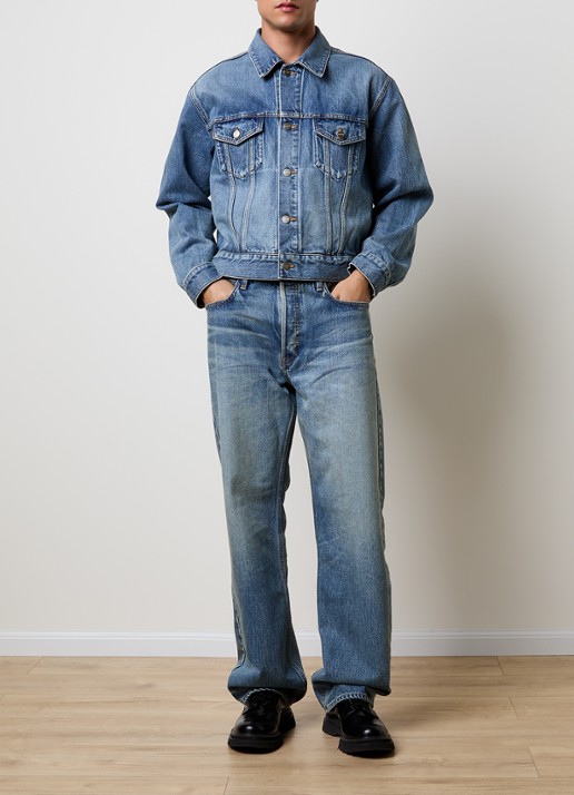 Fear of God Spijkerjas met steekzakken - voorkant 6 indigo