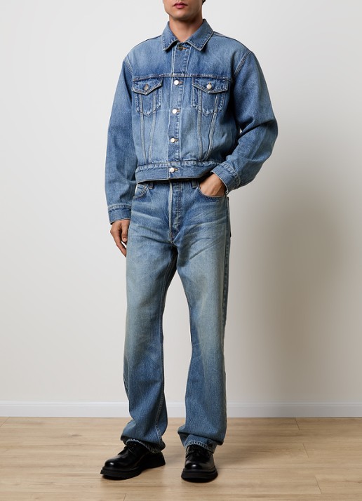 Fear of God Straight fit jeans met medium wassing - voorkant 2 indigo