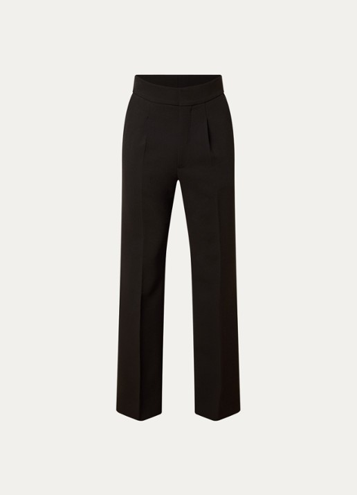 Fear of God Straight fit pantalon in wolblend met steekzakken - voorkant donkerbruin