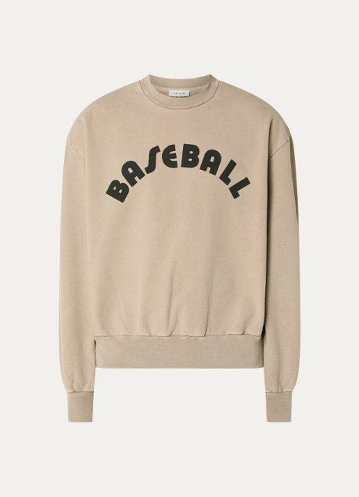 Fear of God Sweater met front- en backprint - voorkant 4 donkerbeige