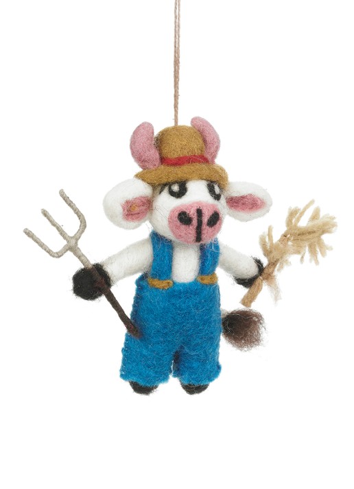 Felt So Good Angus the Cow kersthanger 12 cm
