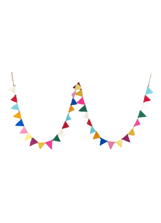 Felt So Good Mini Fesitval Bunting kerstslinger 200 cm - achterkant rood