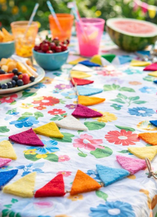 Felt So Good Mini Fesitval Bunting kerstslinger 200 cm - detail 3 rood