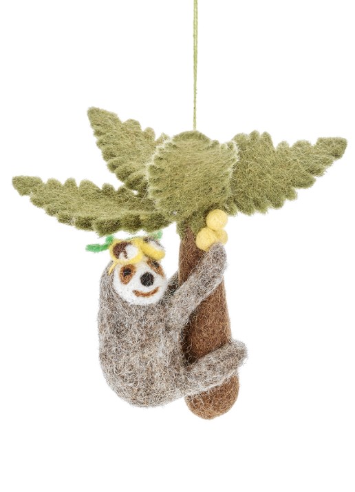 Felt So Good Paradise Sloth kersthanger 18 cm