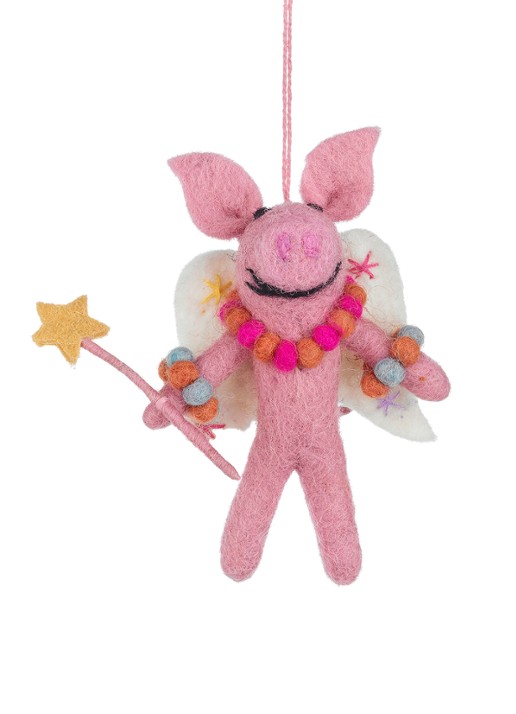 Felt So Good Penelope Porker kersthanger 12 cm