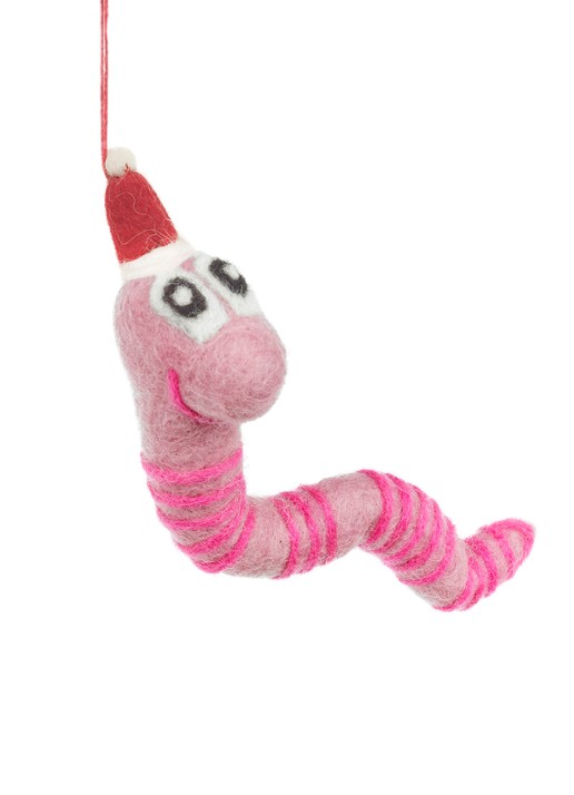 Felt So Good Wrigley the Worm kersthanger 8 cm