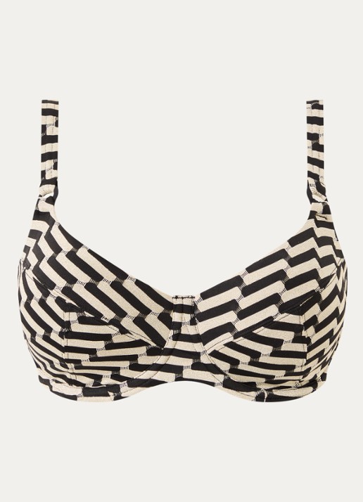 Femilet by Chantelle Santosa balconette bikinitop met beugel en lurex - voorkant 3 goud