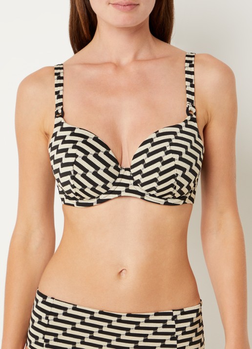 Femilet by Chantelle Santosa voorgevormde bikinitop met lurex - voorkant 3 goud