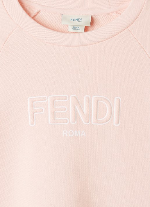 Fendi Abito jurk met 3D logo - detail roze