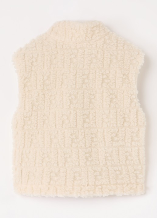 Fendi Bodywarmer van teddy - achterkant beige