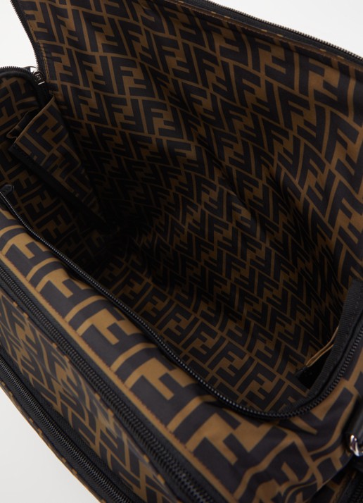 Fendi Borsa luiertas met logoprint - detail bruin