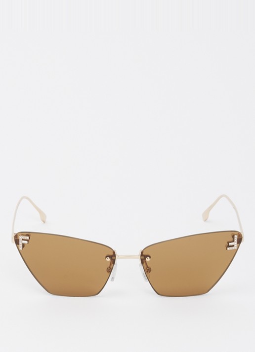 Fendi Cat Eye zonnebril FN000843 - detail witgoud
