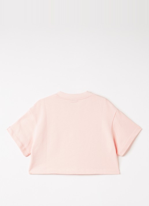Fendi Felpa T-shirt met logoprint - voorkant 2 lichtroze