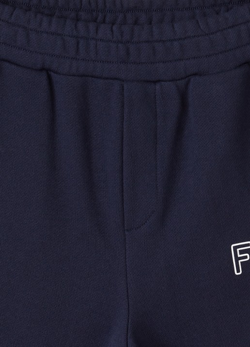 Fendi Felpa tapered fit joggingbroek met logo - detail donkerblauw