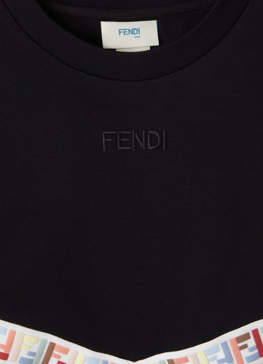 Fendi Jurk met logo - detail 3 zwart