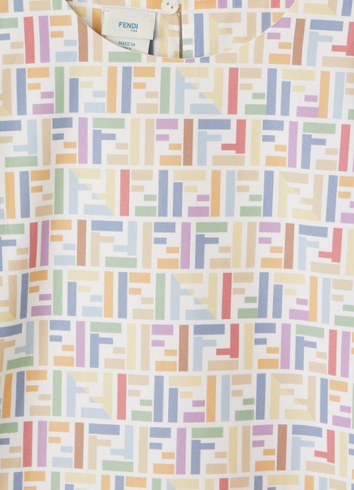 Fendi Jurk met logo - detail multicolor