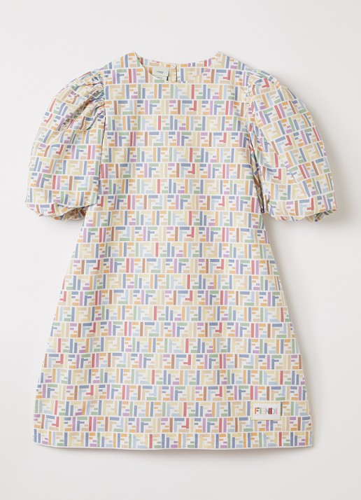 Fendi Jurk met logo - voorkant 2 multicolor