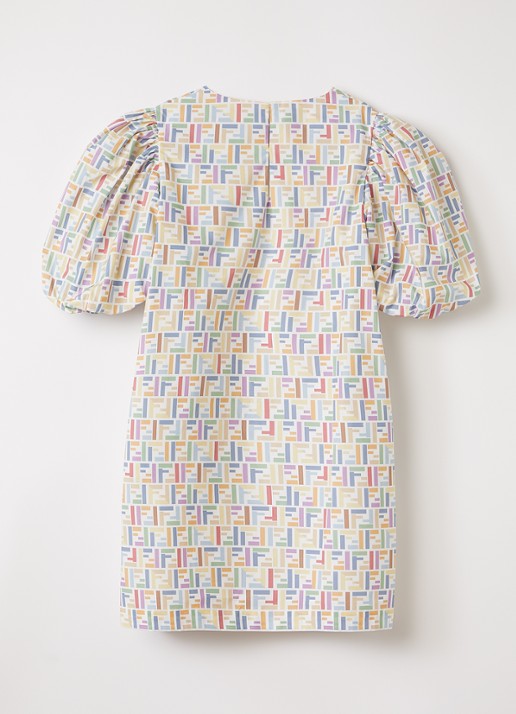 Fendi Jurk met logo - voorkant 3 multicolor