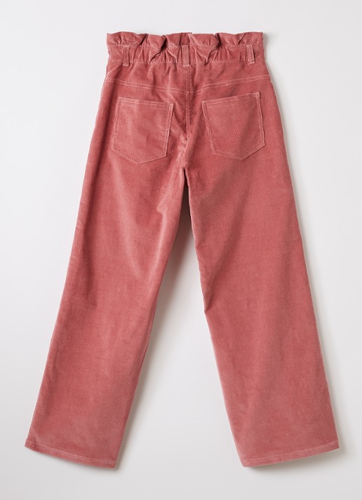 Fendi Loose fit broek van corduroy - voorkant 2 koraalroze