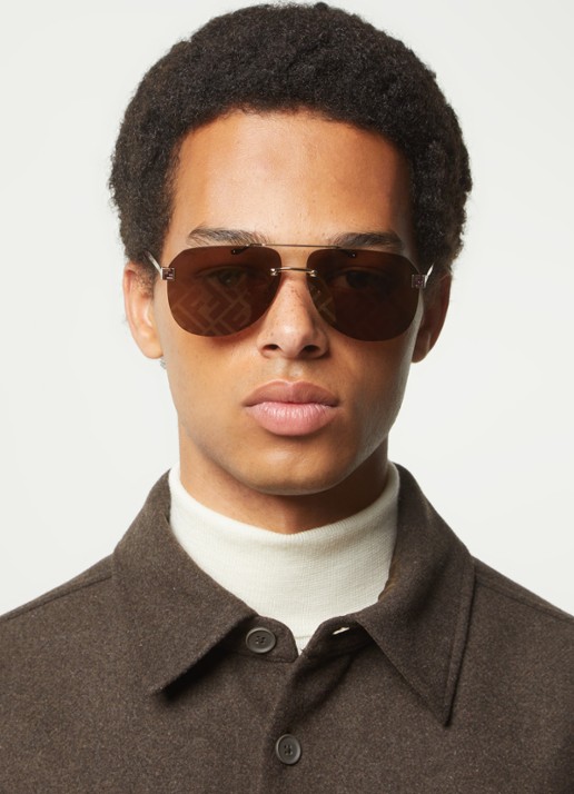 Fendi Piloten zonnebril FN000745  - voorkant 5 goud