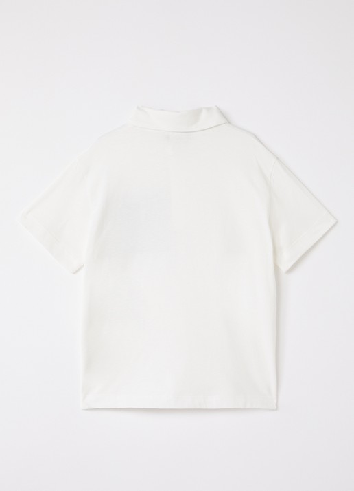 Fendi Polo met borstzak en logo - voorkant 2 wit