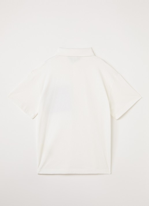 Fendi Polo met borstzak en logo - voorkant 2 gebroken wit