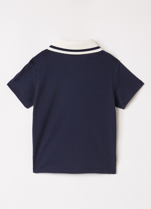 Fendi Polo met logo - voorkant 2 donkerblauw