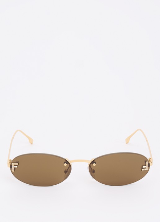 Fendi Retro zonnebril FE4075US - detail goud