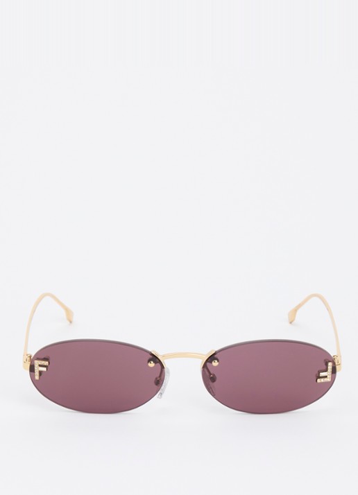 Fendi Retro zonnebril FE4075US - detail 2 goud