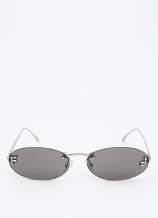 Fendi Retro zonnebril FN000647  - detail 2 donkergrijs