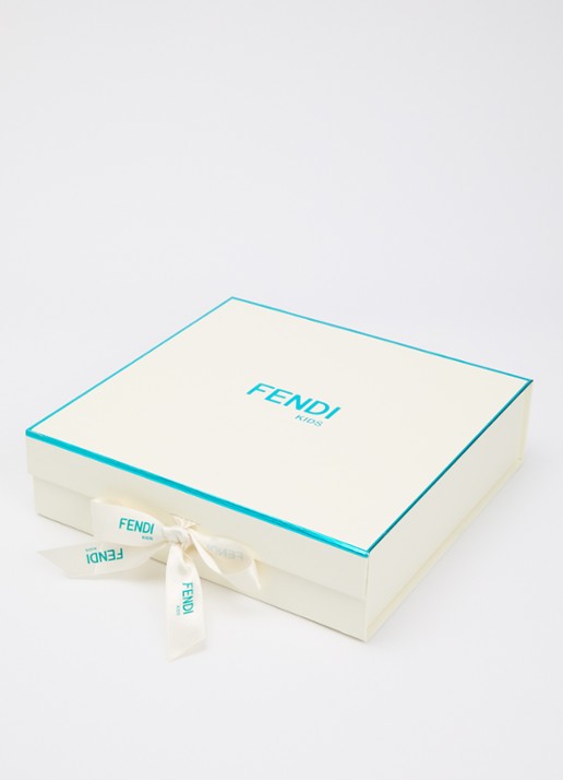 Fendi Set van babypak met muts en slab in giftbox 3-delig - detail beige