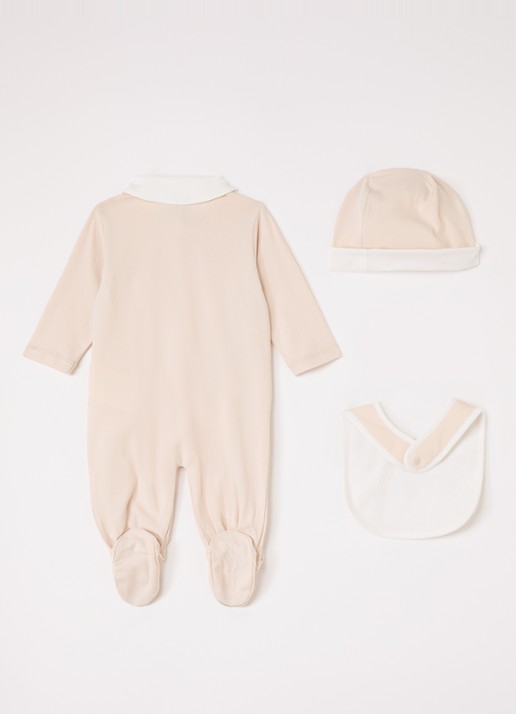 Fendi Set van babypak met muts en slab in giftbox 3-delig - voorkant 2 oudroze