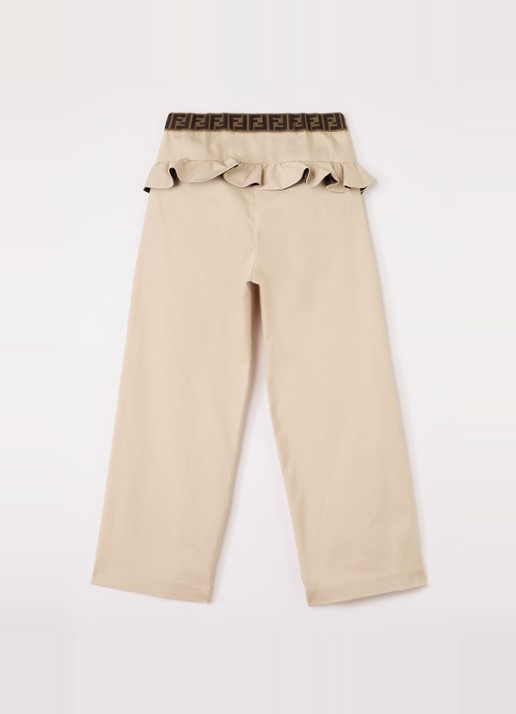 Fendi Straight fit broek met steekzakken - voorkant 2 beige