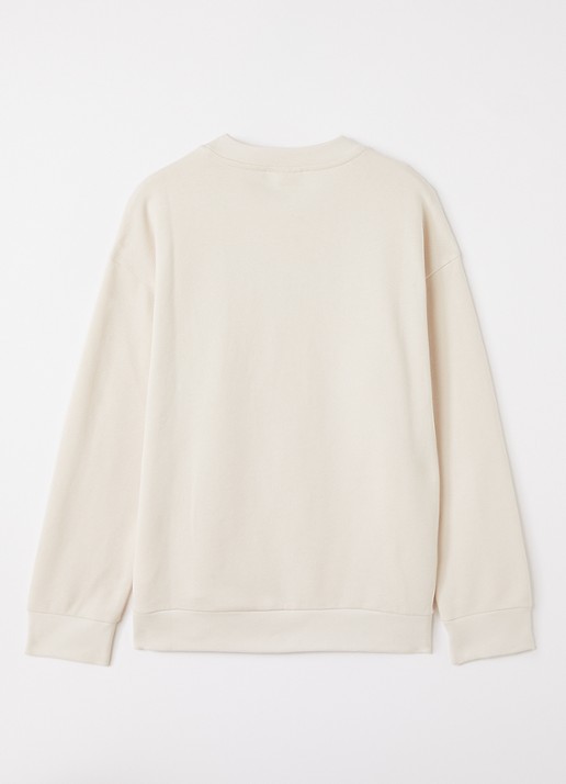 Fendi Sweater met logoborduring - voorkant 2 beige