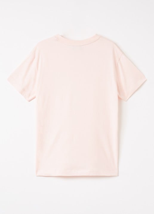 Fendi T-shirt met 3D logoprint - voorkant 2 lichtroze