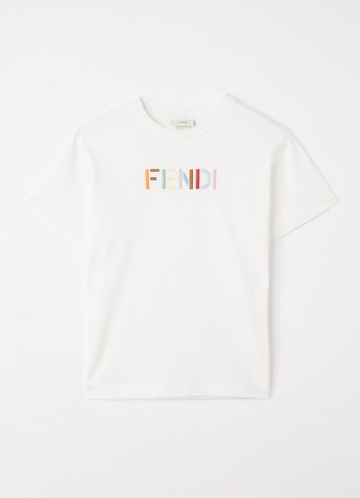 Fendi T-shirt met logoborduring