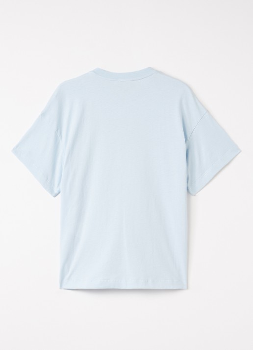 Fendi T-shirt met logoprint - voorkant 2 lichtblauw