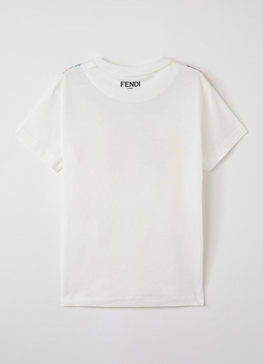 Fendi T-shirt met print - voorkant 2 gebroken wit