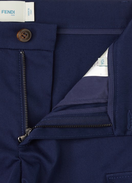 Fendi Tapered fit cargobroek met klepzakken - detail 3 donkerblauw