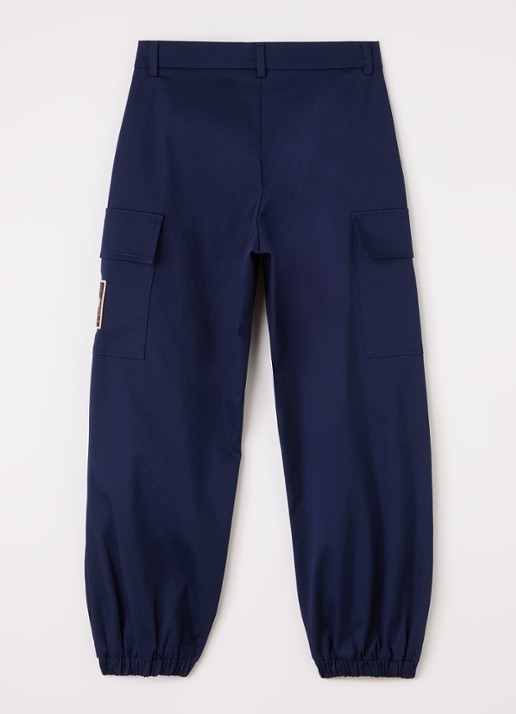 Fendi Tapered fit cargobroek met klepzakken - voorkant 2 donkerblauw