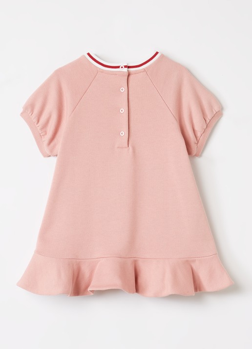 Fendi Trui jurk met logoprint - voorkant 3 roze