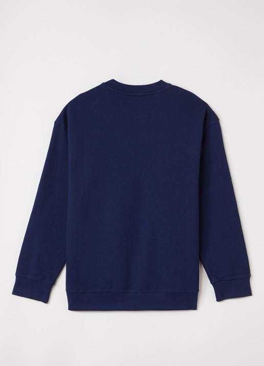 Fendi Trui met logo - voorkant 2 donkerblauw