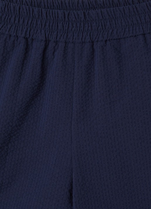 Fendi Wide fit korte broek met logoborduring - detail donkerblauw
