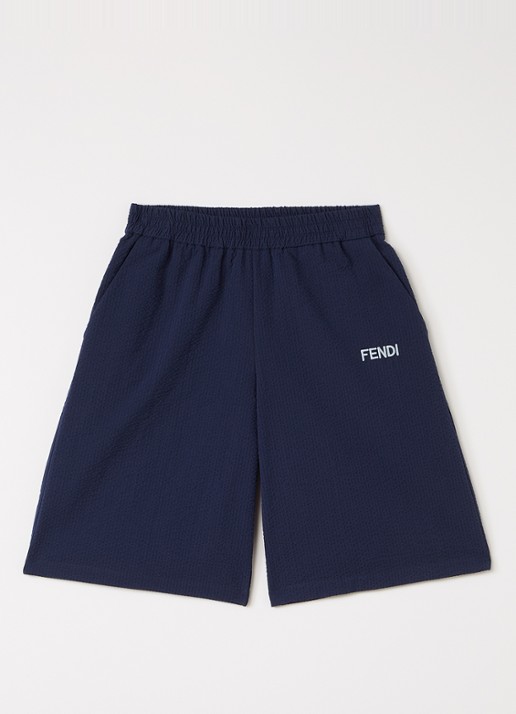 Fendi Wide fit korte broek met logoborduring