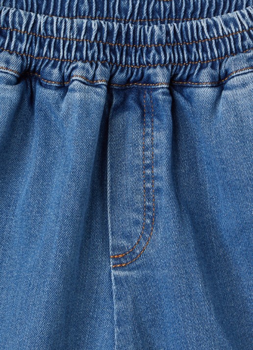 Fendi Wide leg jeans met logoprint - detail 3 indigo