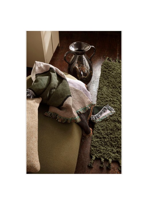 ferm LIVING Ammas vloerkleed 70 x 50 cm - voorkant 3 groen