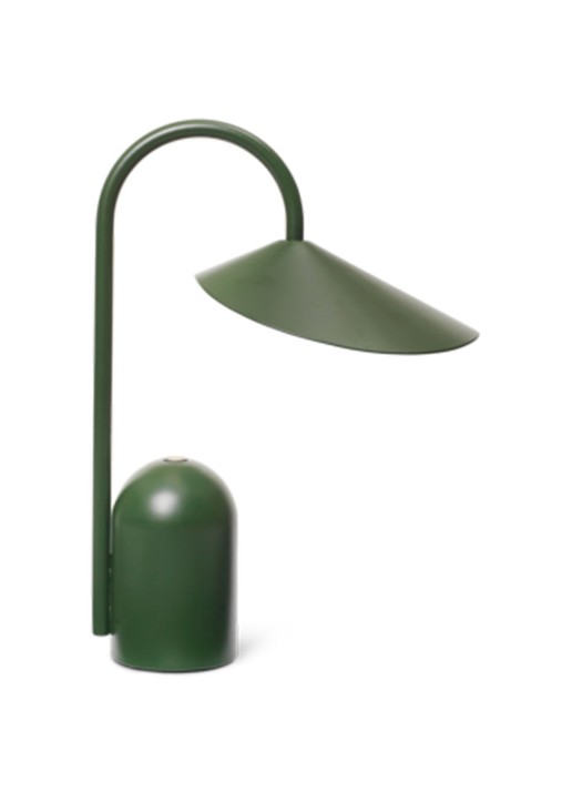 ferm LIVING Arum portable tafellamp - voorkant groen